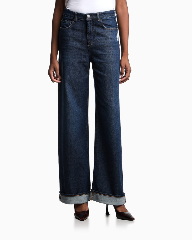 EMPORIO ARMANI J8B RELAXED-FIT, VINTAGE-LOOK DENIM JEANS outlook