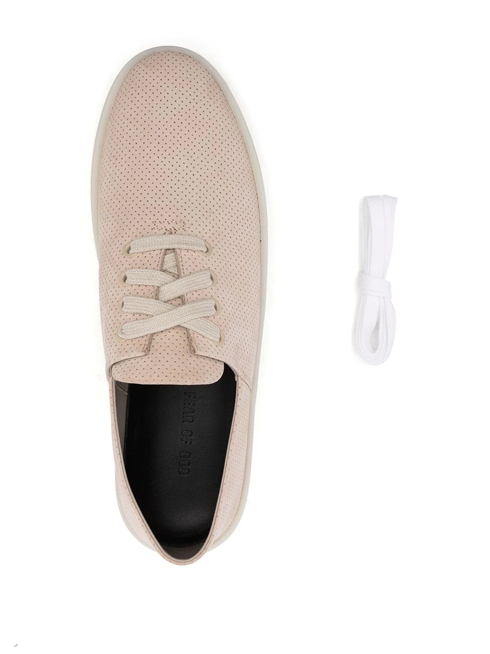 perforated low-top sneakers - 4