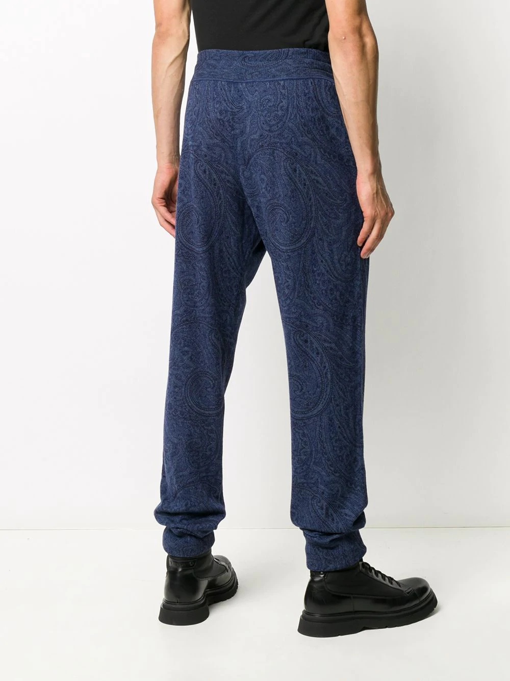 paisley print cashmere sweatpants - 4