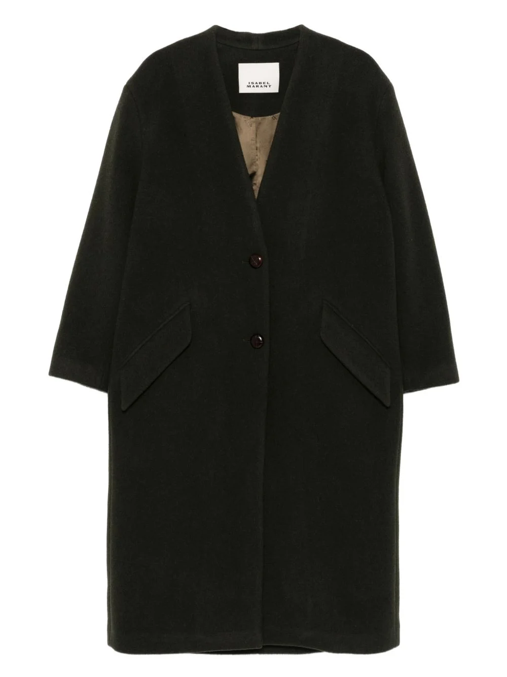 button-front patch-pocket coat - 1