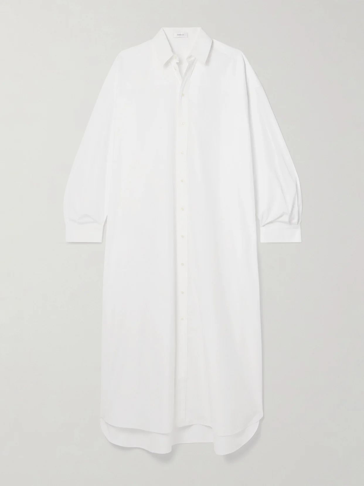 Oversized Cotton-poplin Maxi Shirt Dress - 1