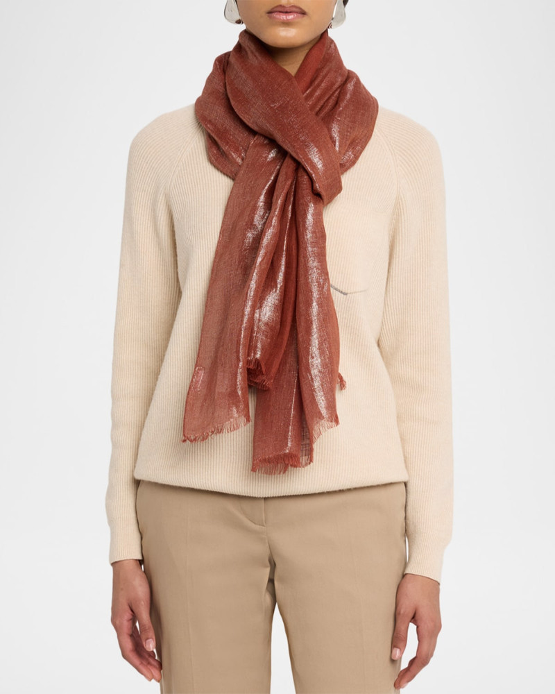 Linen Lurex Linen Scarf 3