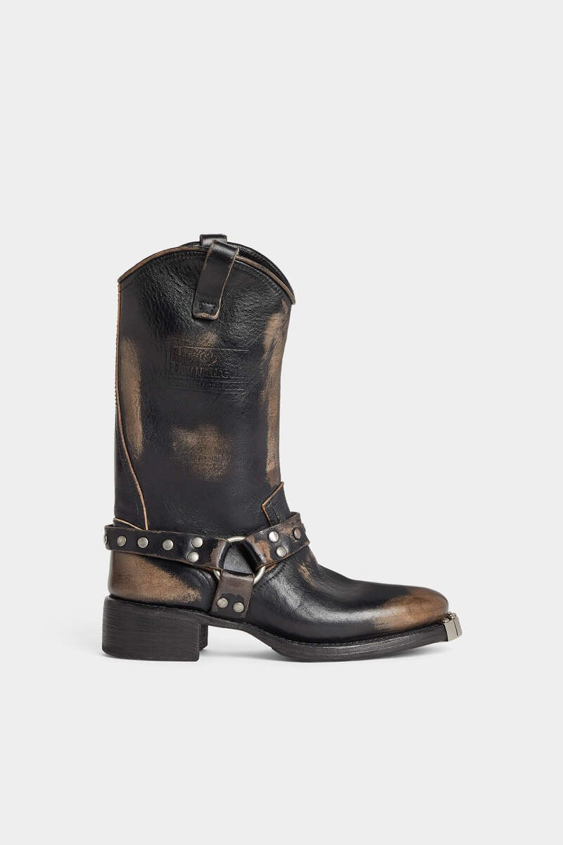 HARLEY DISTRESSED BIKER BOOTS - 1