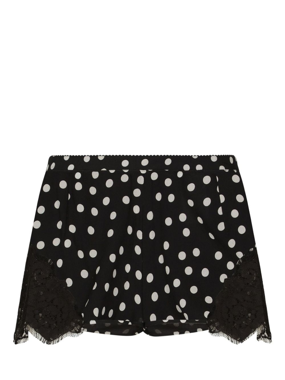 polka-dot silk-blend shorts - 1