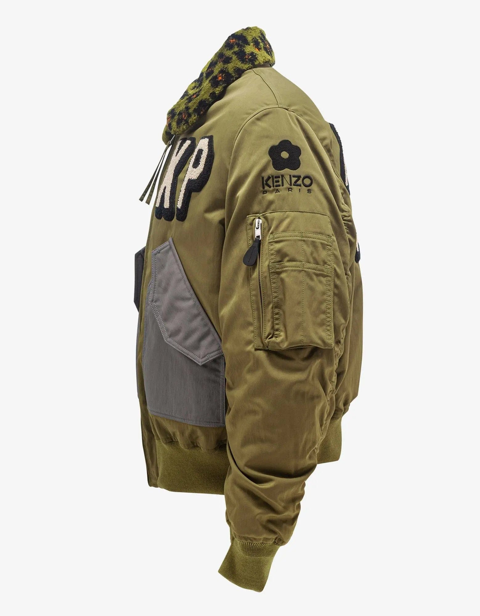 Kenzo Khaki Boxy Bomber Jacket - 3
