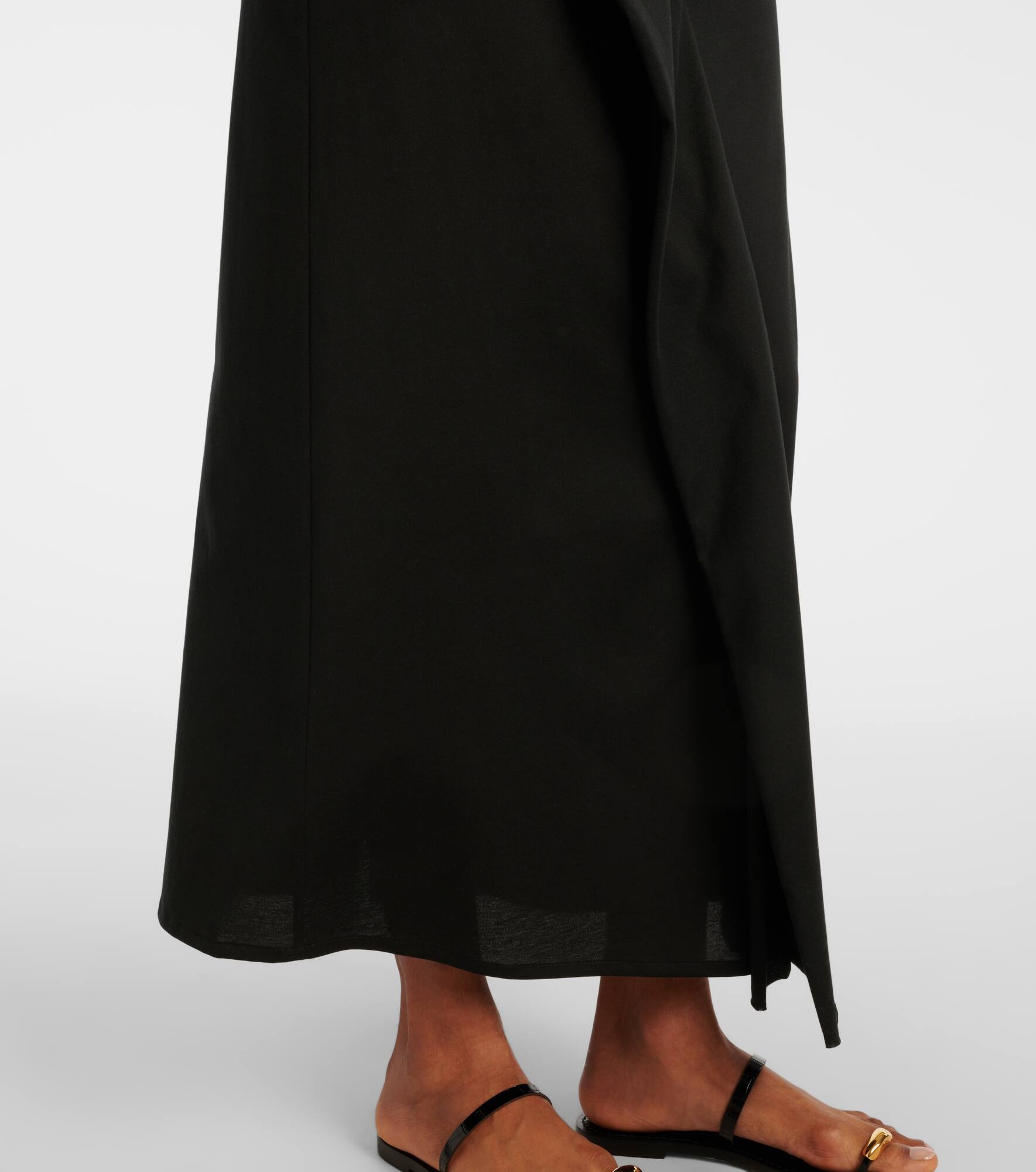 Asymmetric draped midi dress - 5