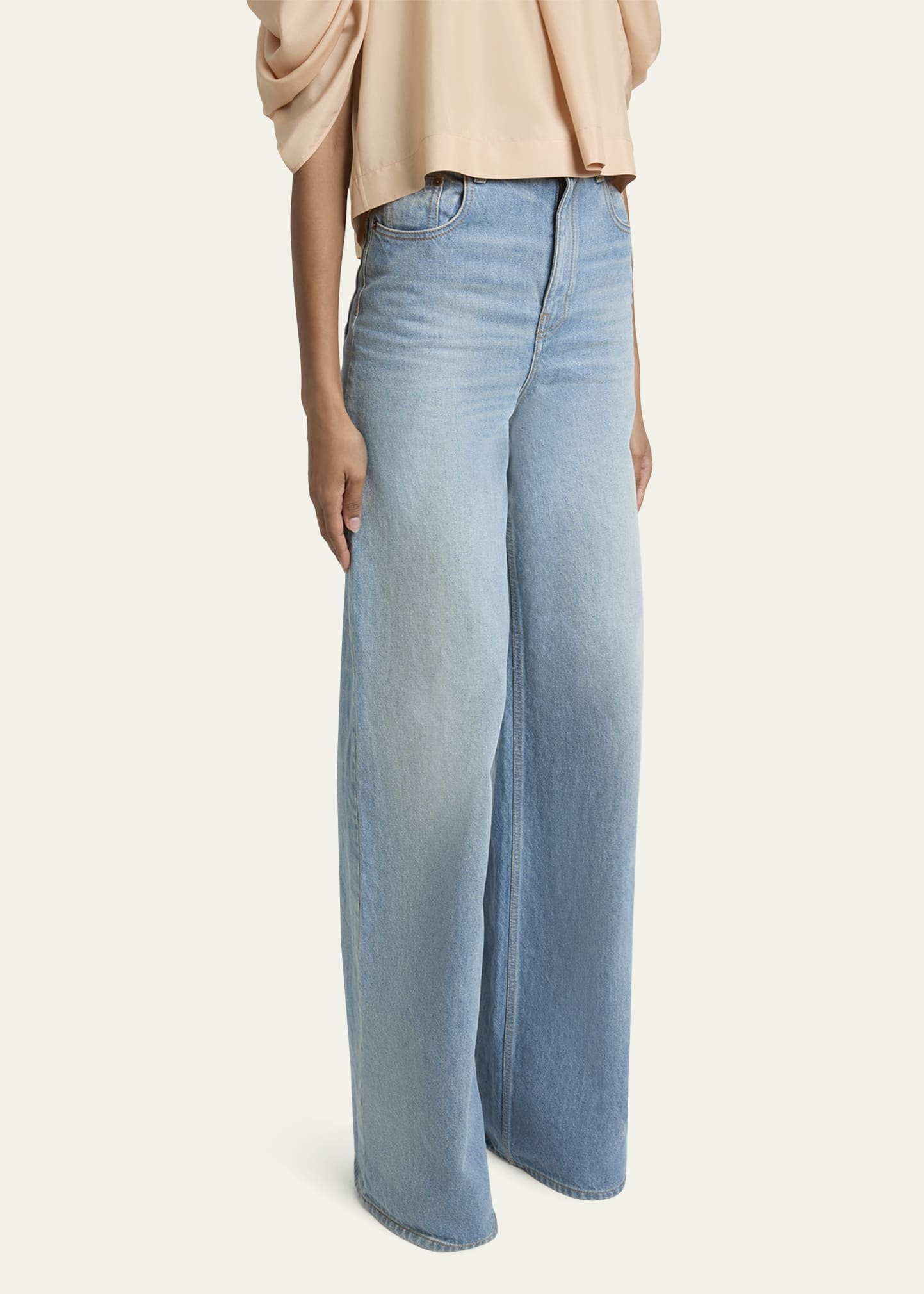 High Rise Wide Leg Jeans - 4