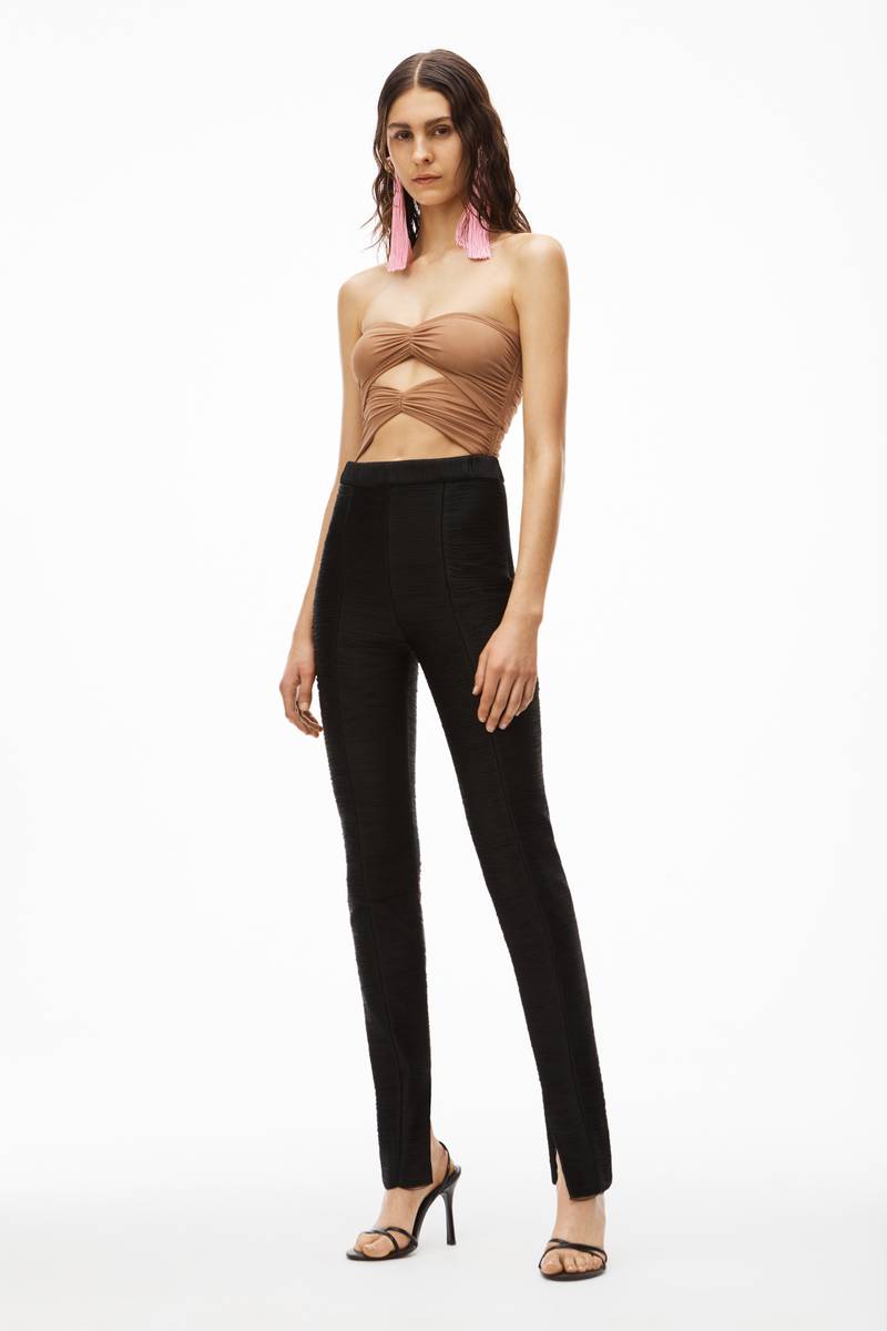 Alexander Wang FRINGE SLIM STRAIGHT PANT IN POWER MESH outlook