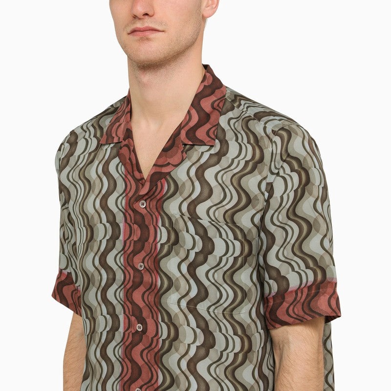 Dries Van Noten Boxy Shirt With Wavy Pattern Men - 4