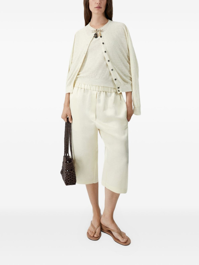 CORDERA satin cropped trousers outlook