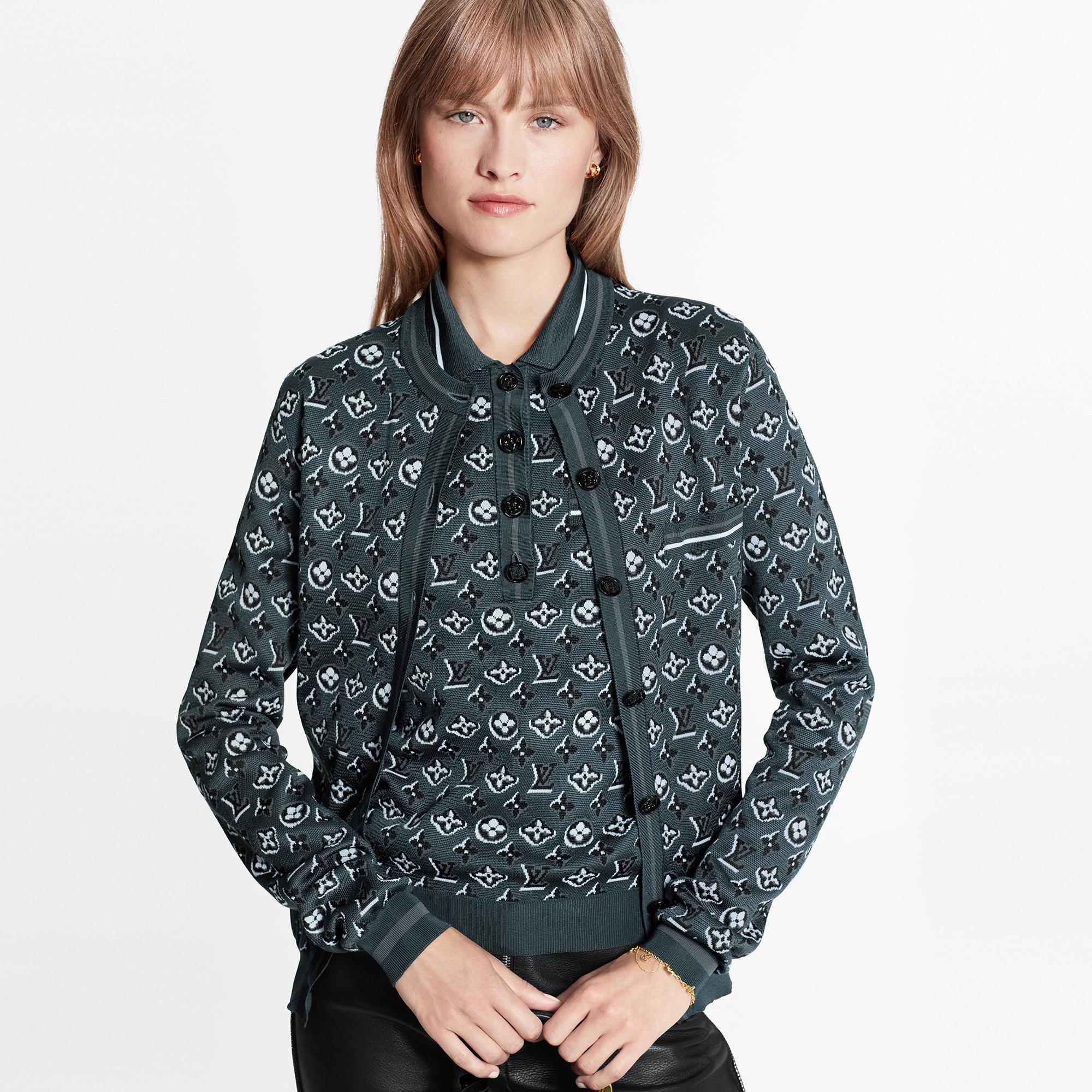 Monogram Shadow Jacquard Cardigan - 3