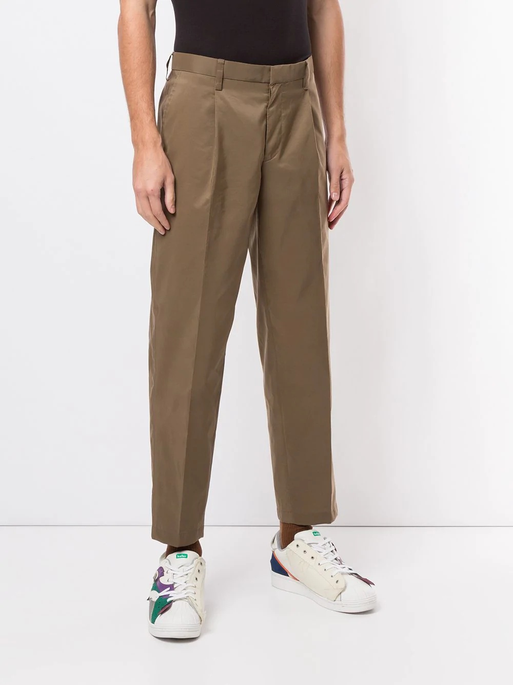 pleated detail cropped trousers - 3