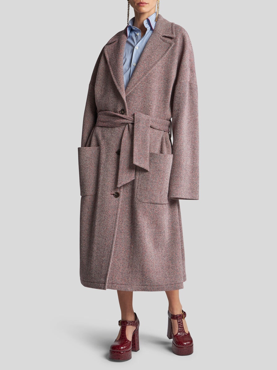 WOOL COAT WITH BELT - 4