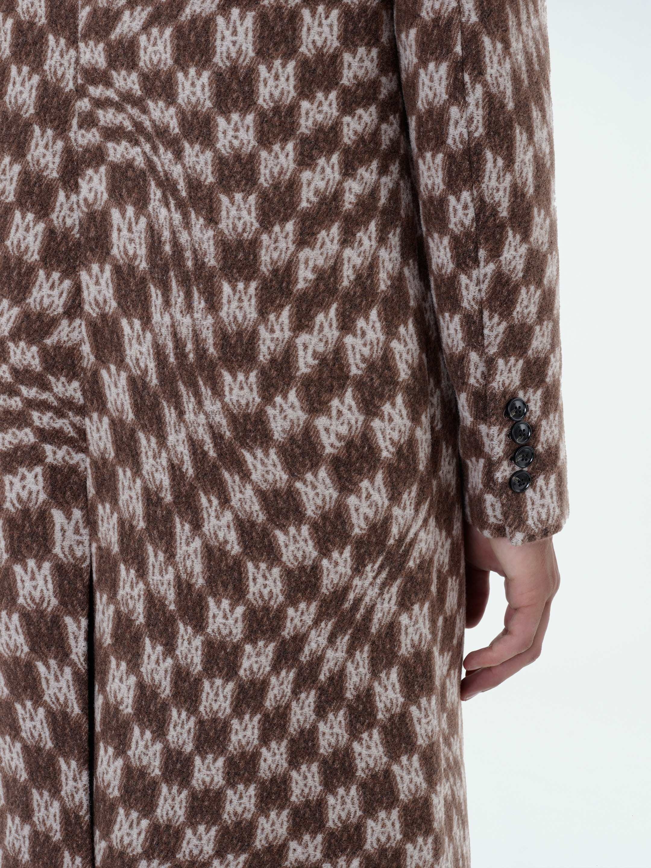 SINGLE BREASTED JACQUARD "WAVY" M.A. OVERCOAT - 8