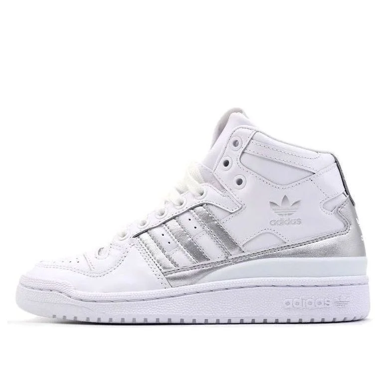 (WMNS) adidas originals Forum Mid 'Refined White/Metallic Silver' D98182 - 1