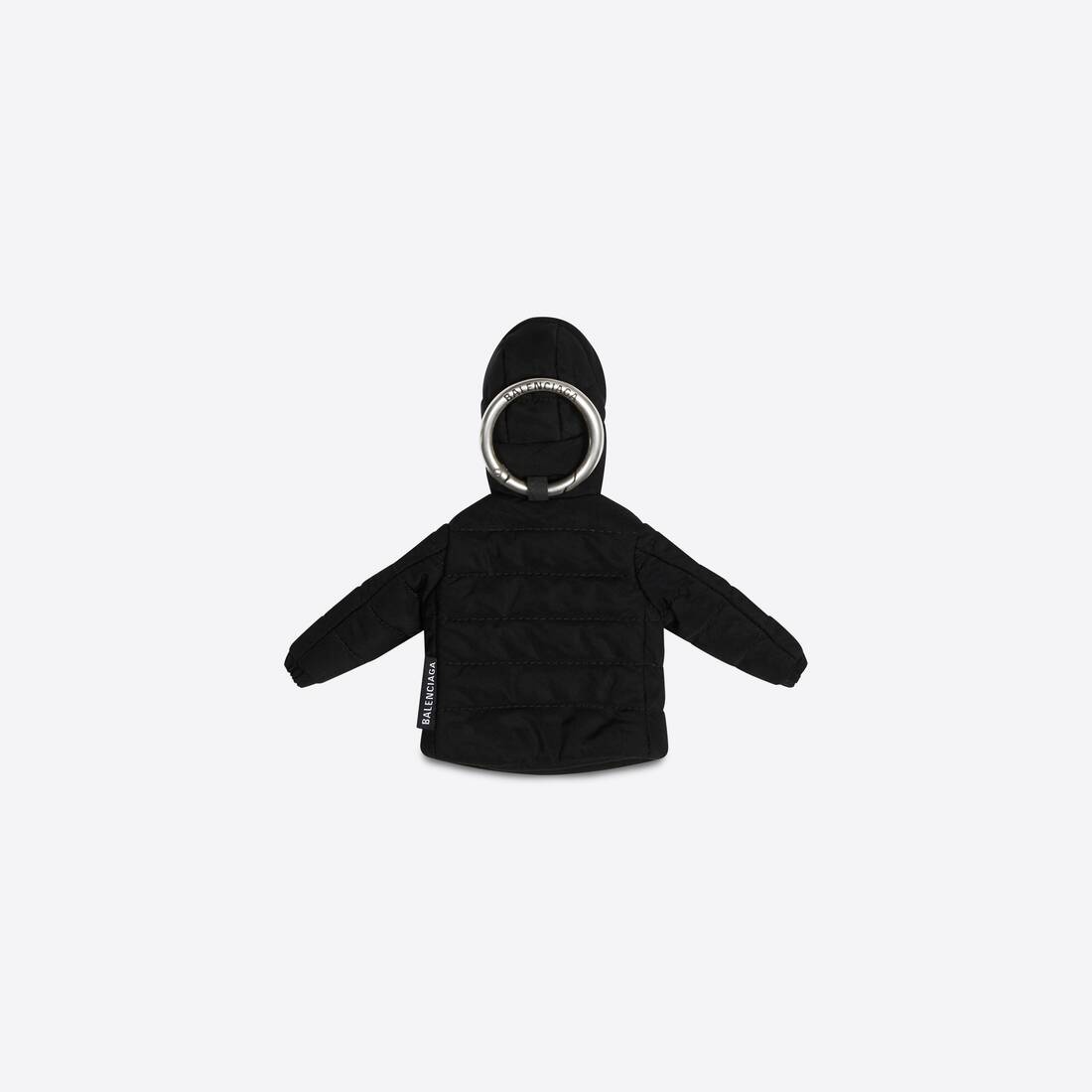 Micro Parka Puffer Keychain in Black - 2