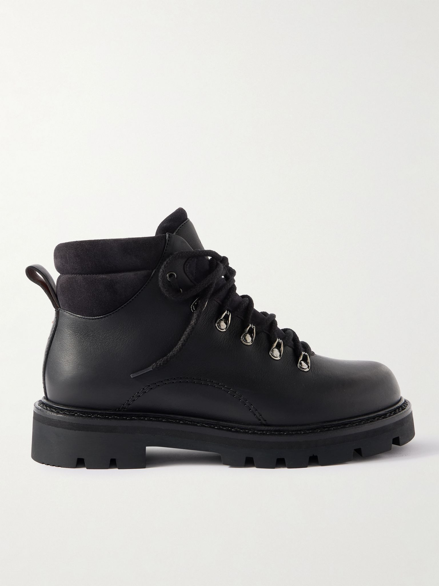 Beinn Walk Shearling-Lined Leather and Padded Suede Boots Black - 1