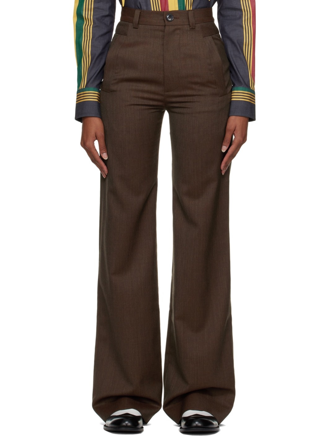 Brown New Ray Trousers - 1