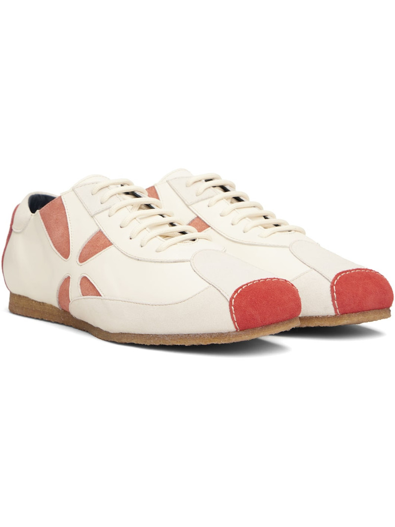 Off-White & Orange Slashed Trainer Sneakers 4
