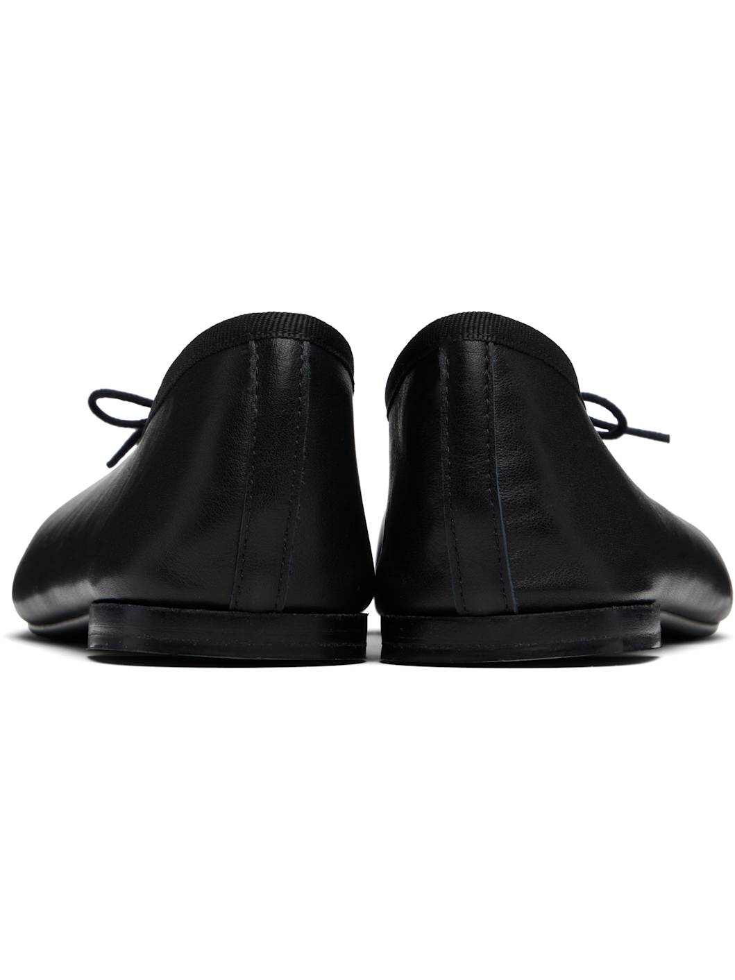 Black Lilouh Almond Toe Ballerina Flats - 2
