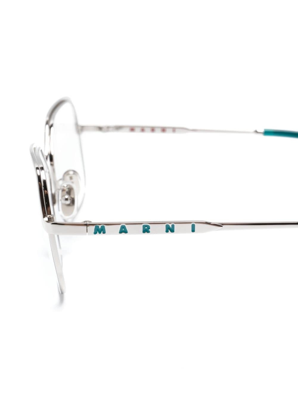 logo-debossed square-frame glasses - 3