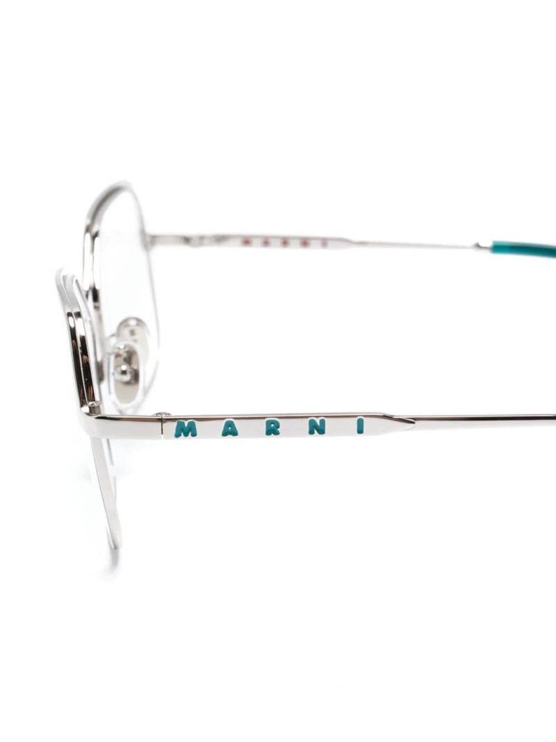 logo-debossed square-frame glasses 3