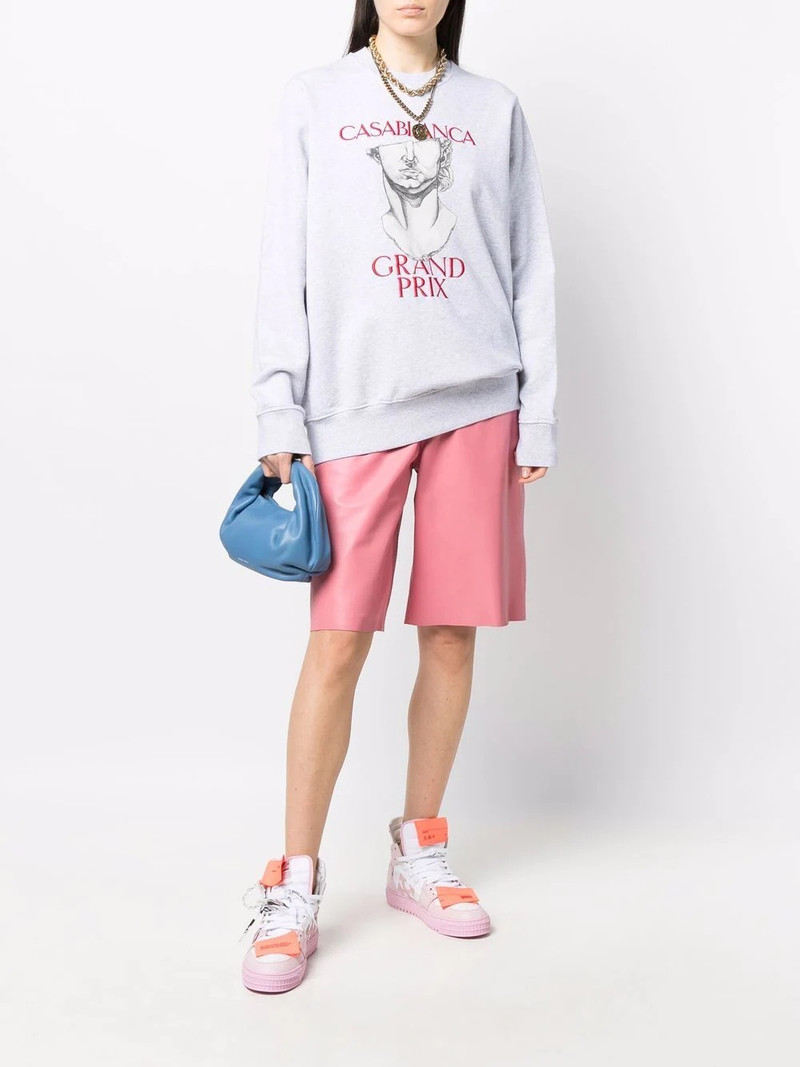 CASABLANCA logo-print long-sleeve sweatshirt outlook