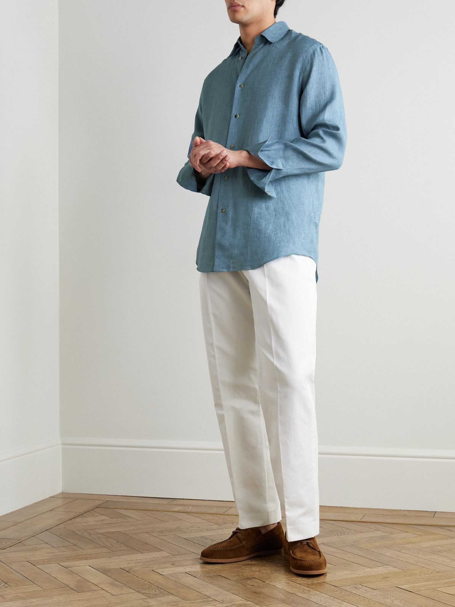Linen Shirt Blue - 2
