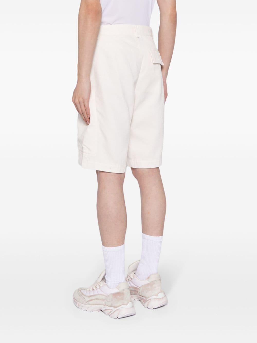lyocell-cotton blend cargo shorts - 4