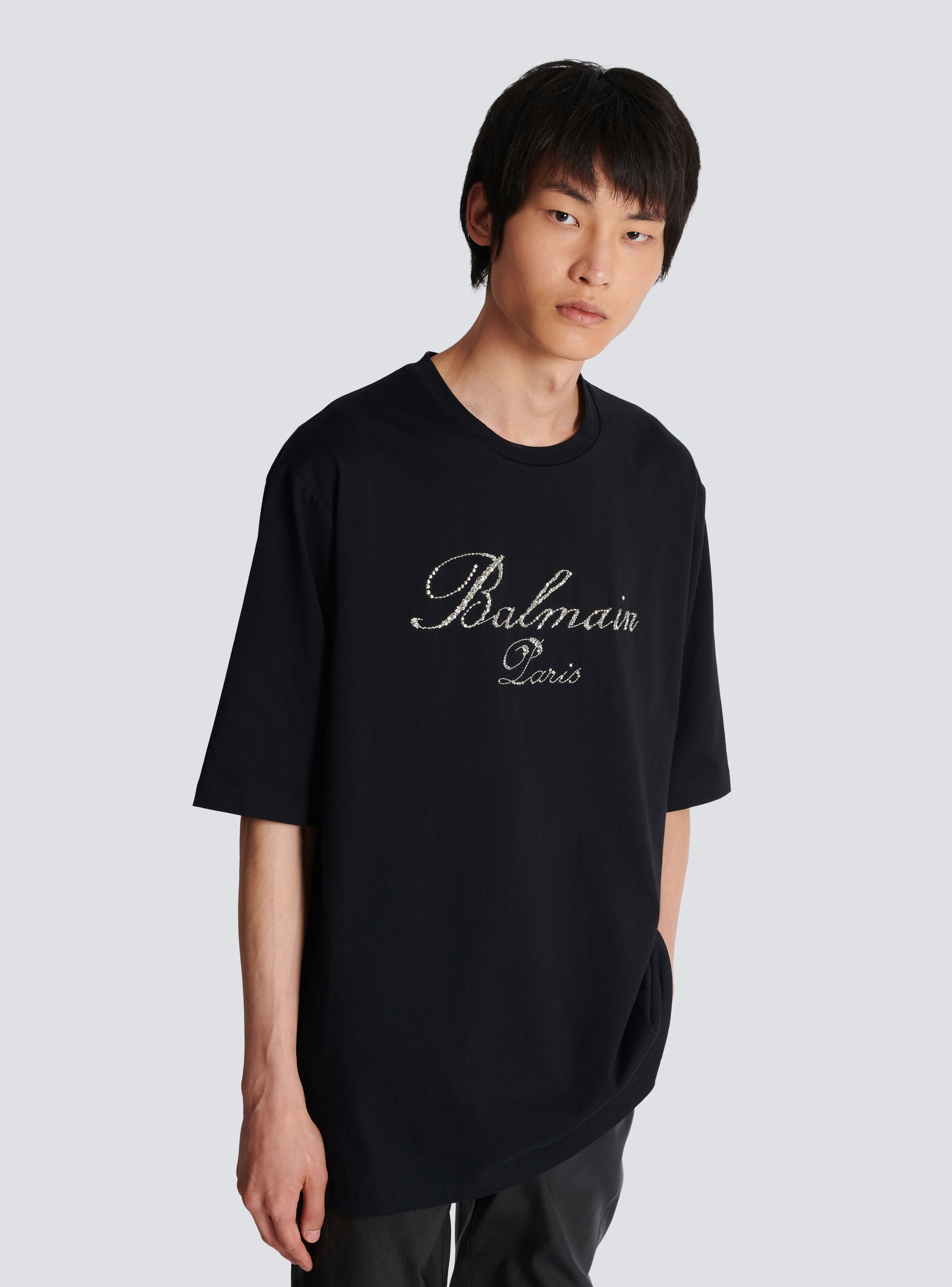 Balmain Signature embroidered T-shirt - 6