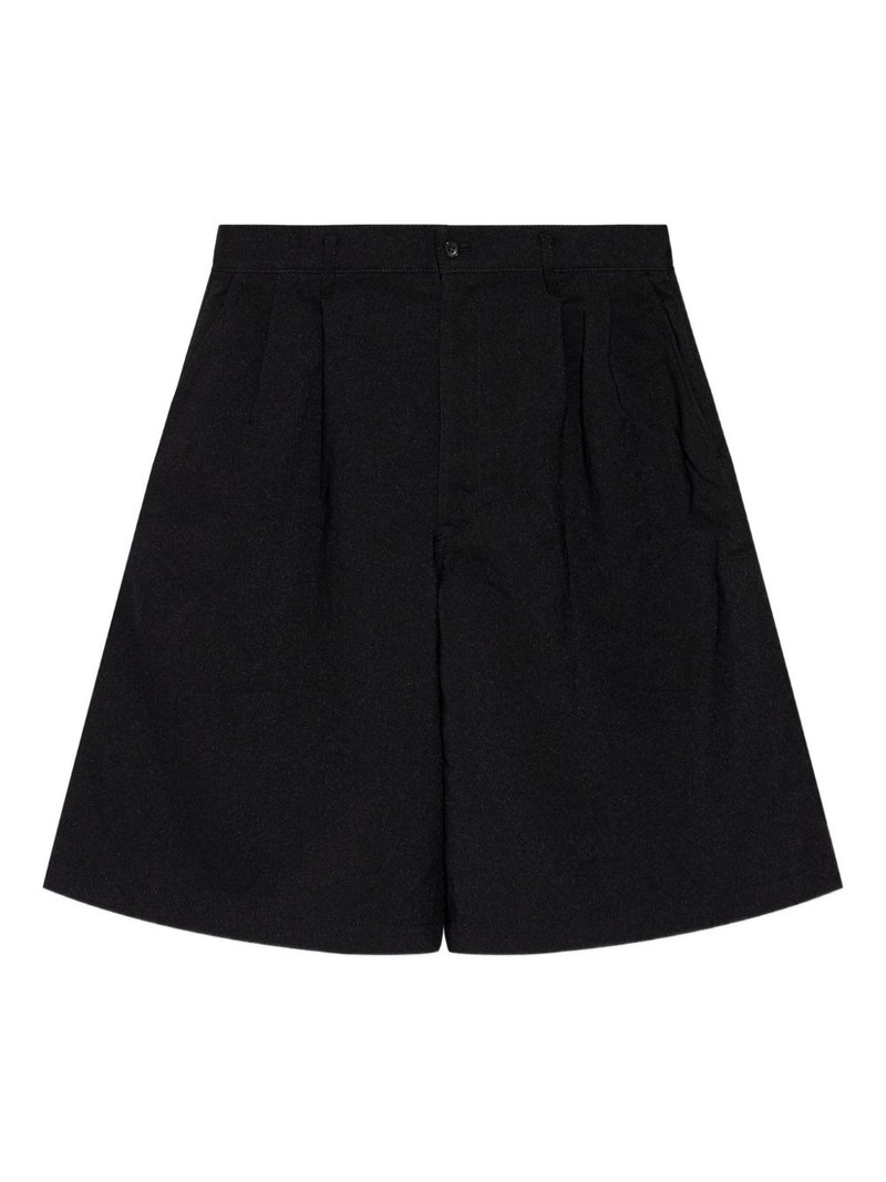 pleated patch-pocket shorts 1