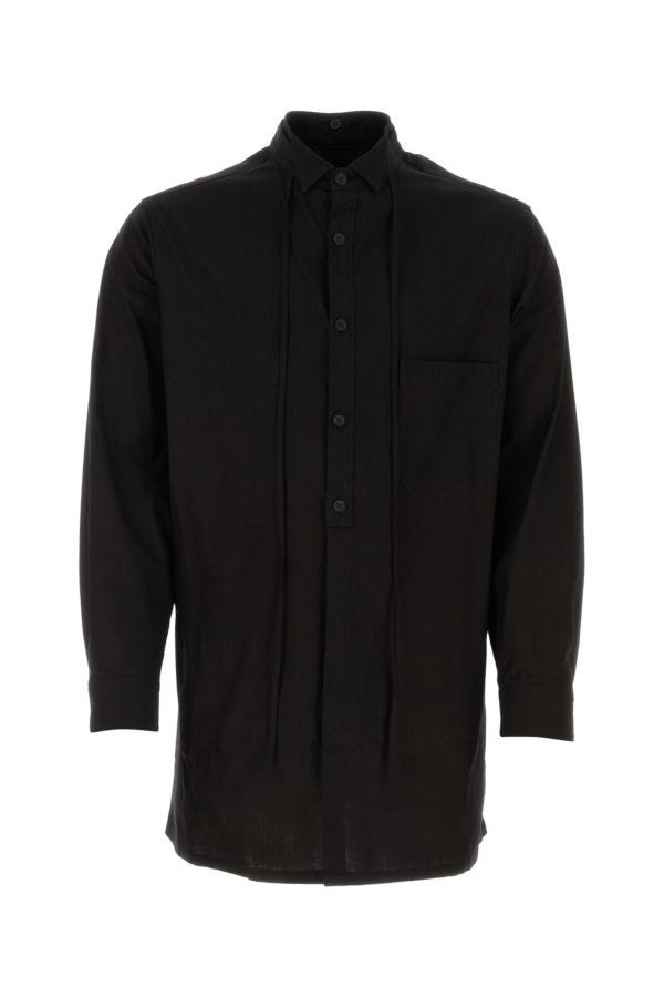 Black cotton shirt - 1