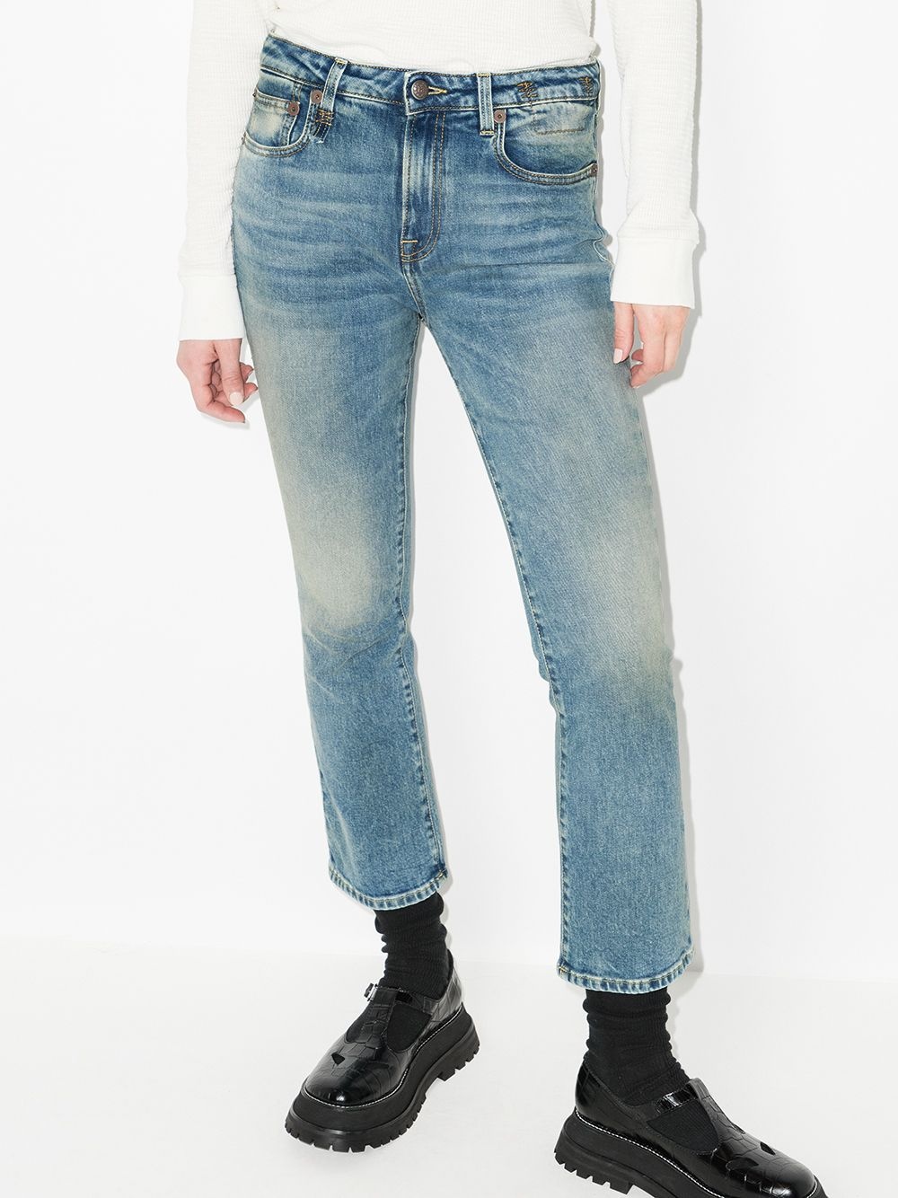 mid-rise flared jeans - 2