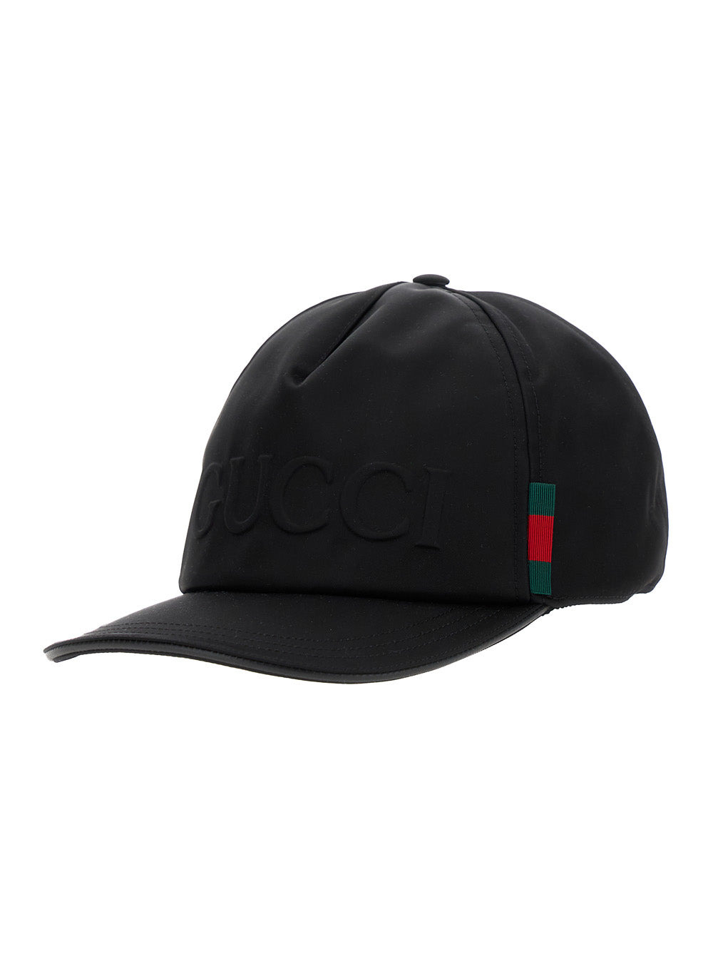 Gucci Women Black Cap With Logo On The Front And Web Detail In Tech Fabric Woman - 1