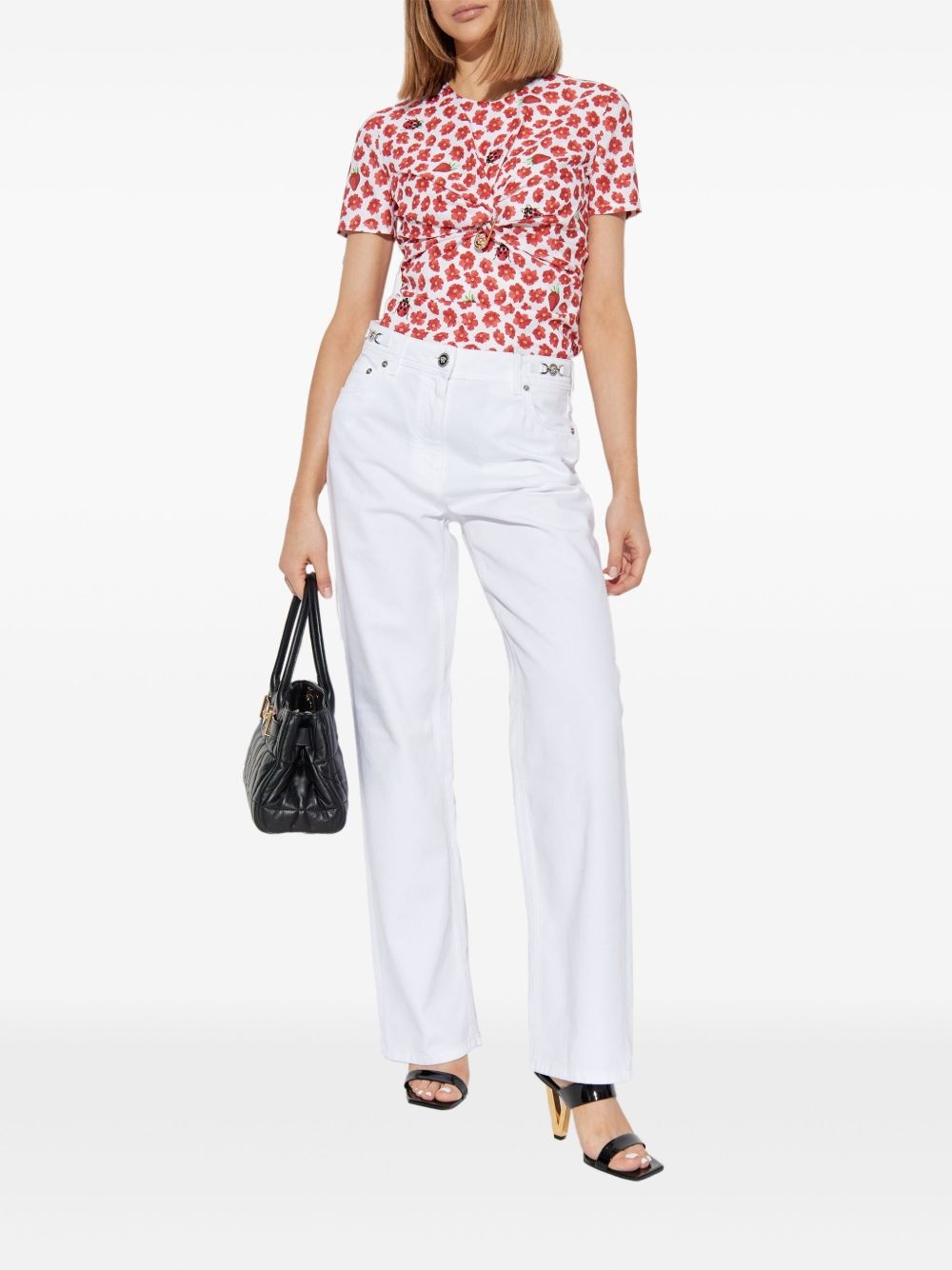 floral-print top - 2