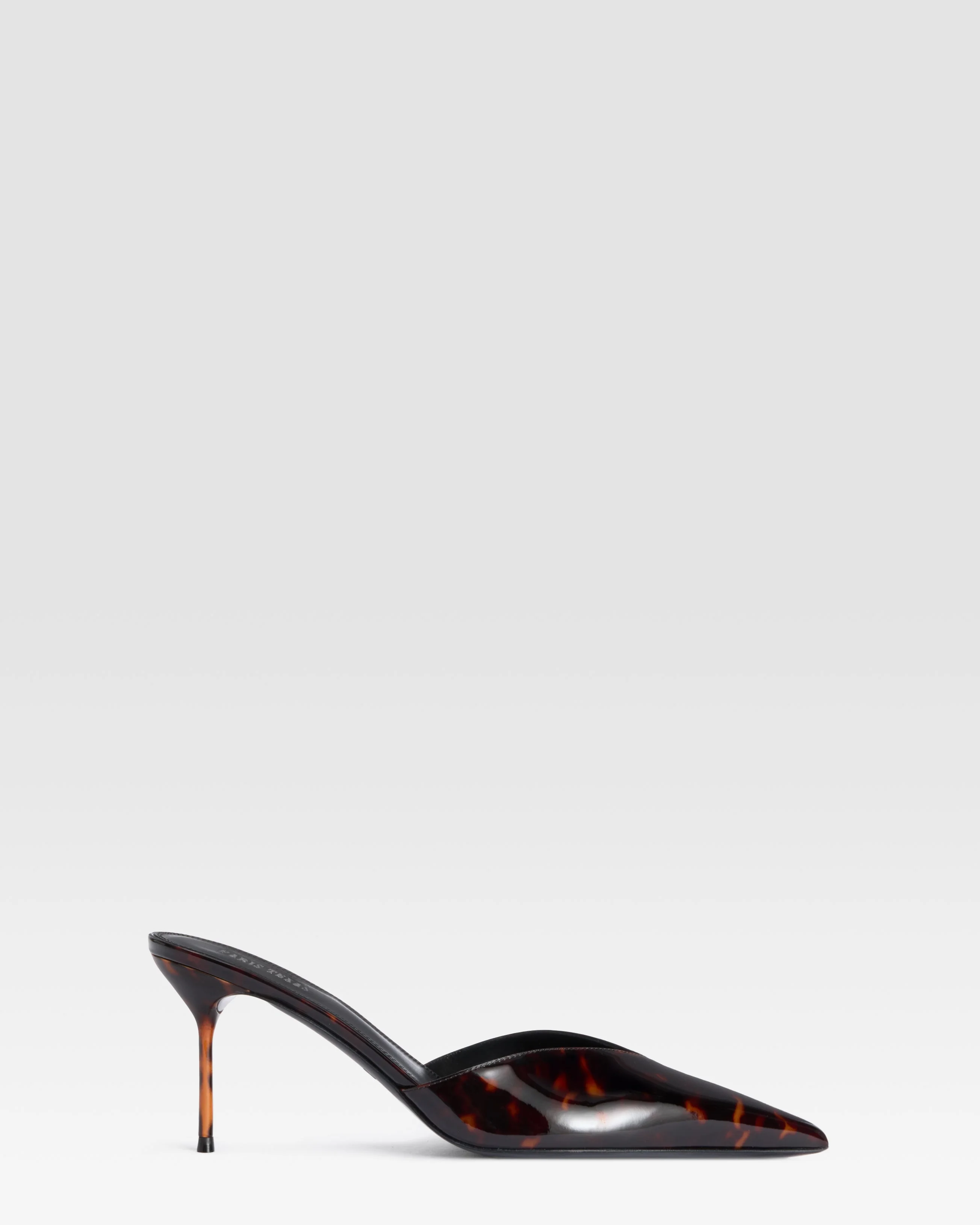 TORTOISE PATENT LEATHER SABOT - 1