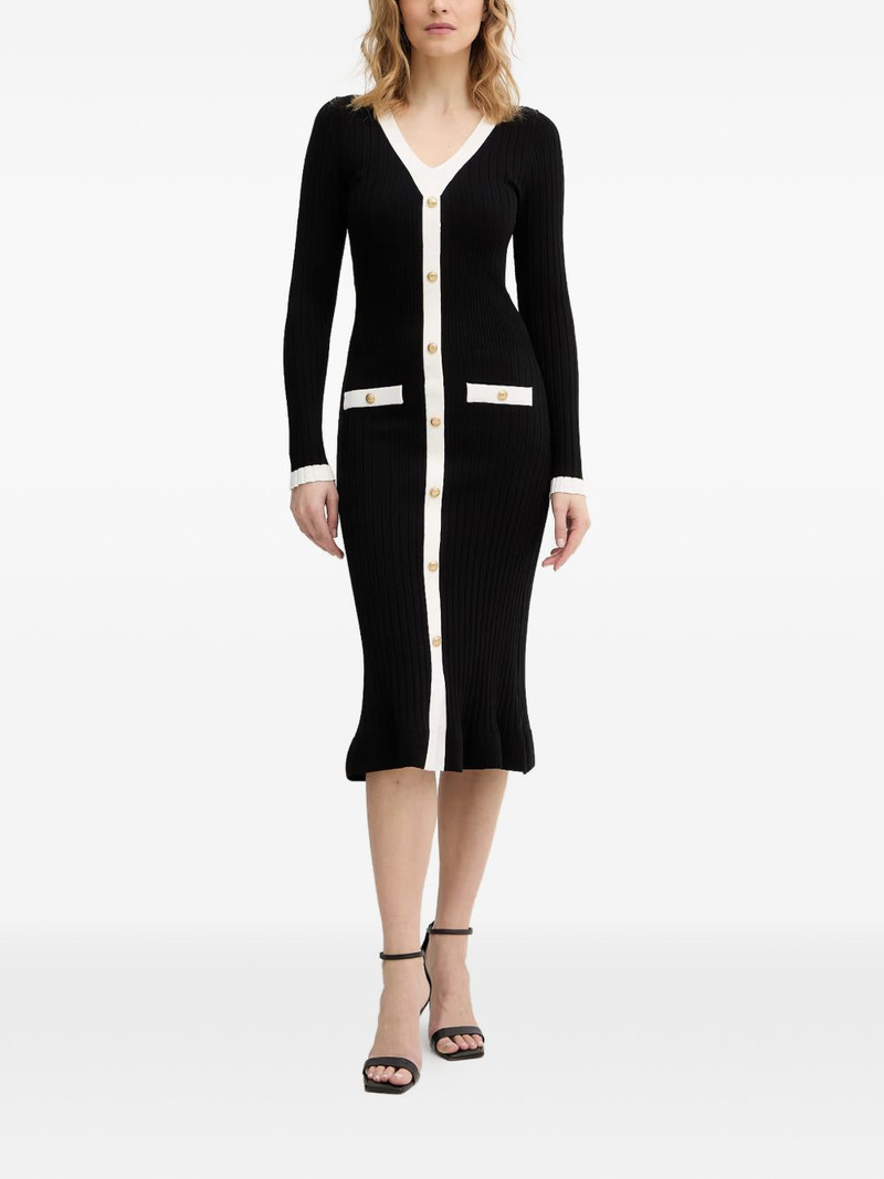 Laurel ribbed-knit midi dress 1
