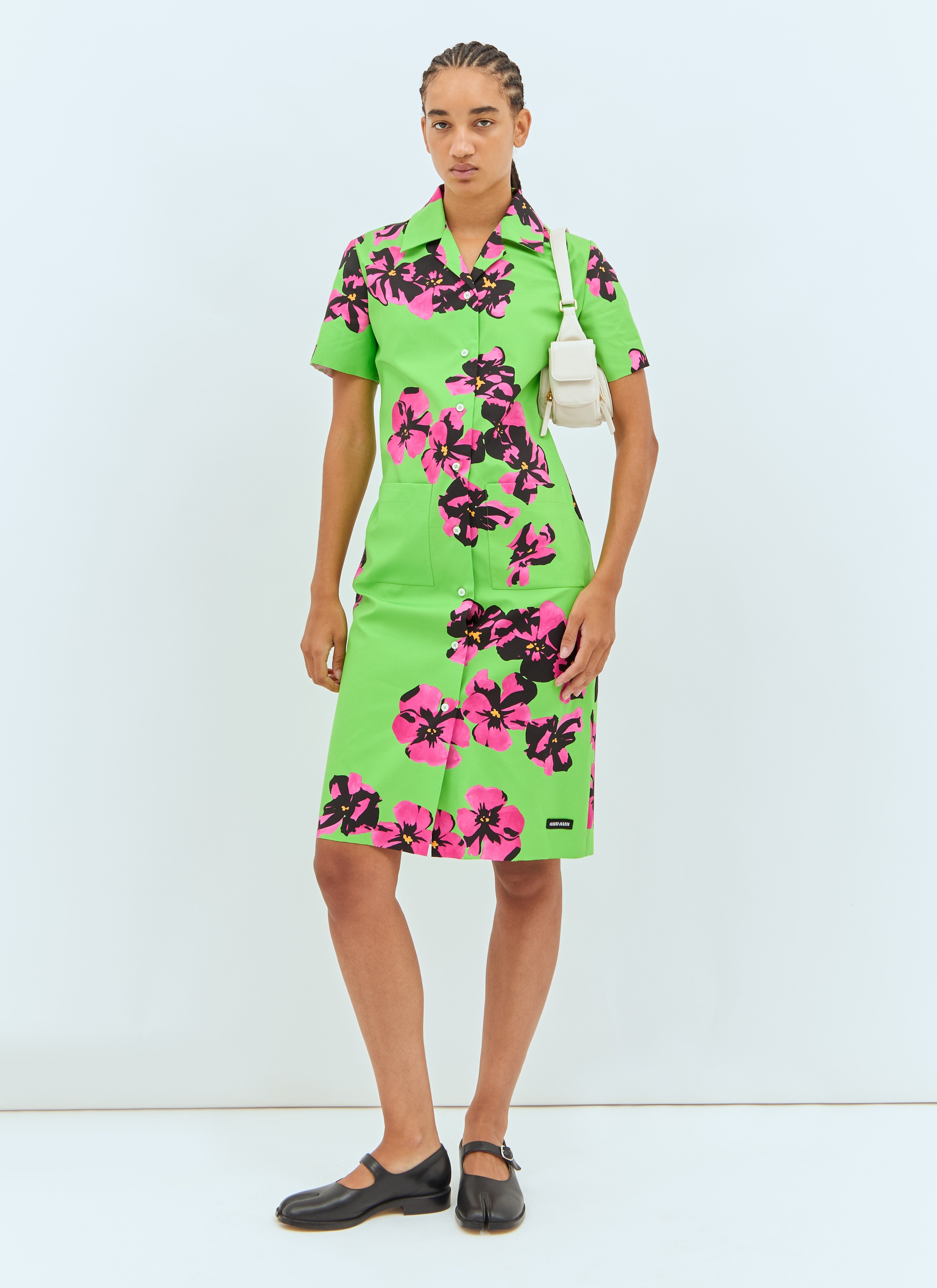 Miu Miu Women Flower Midi Dress - 4