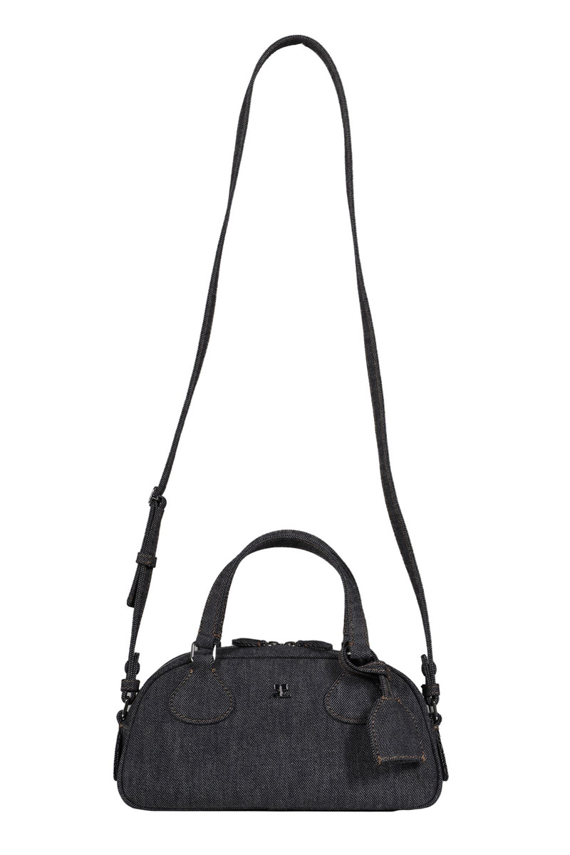 courrèges FRIDAY DENIM BOWLING BAGUETTE BAG / GRY outlook