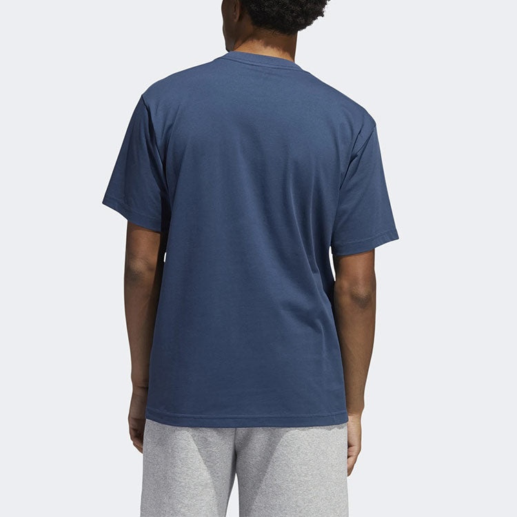adidas originals Surreal Summer Tie Dye Printing Logo Round Neck Short Sleeve Navy Blue GN3902 - 3