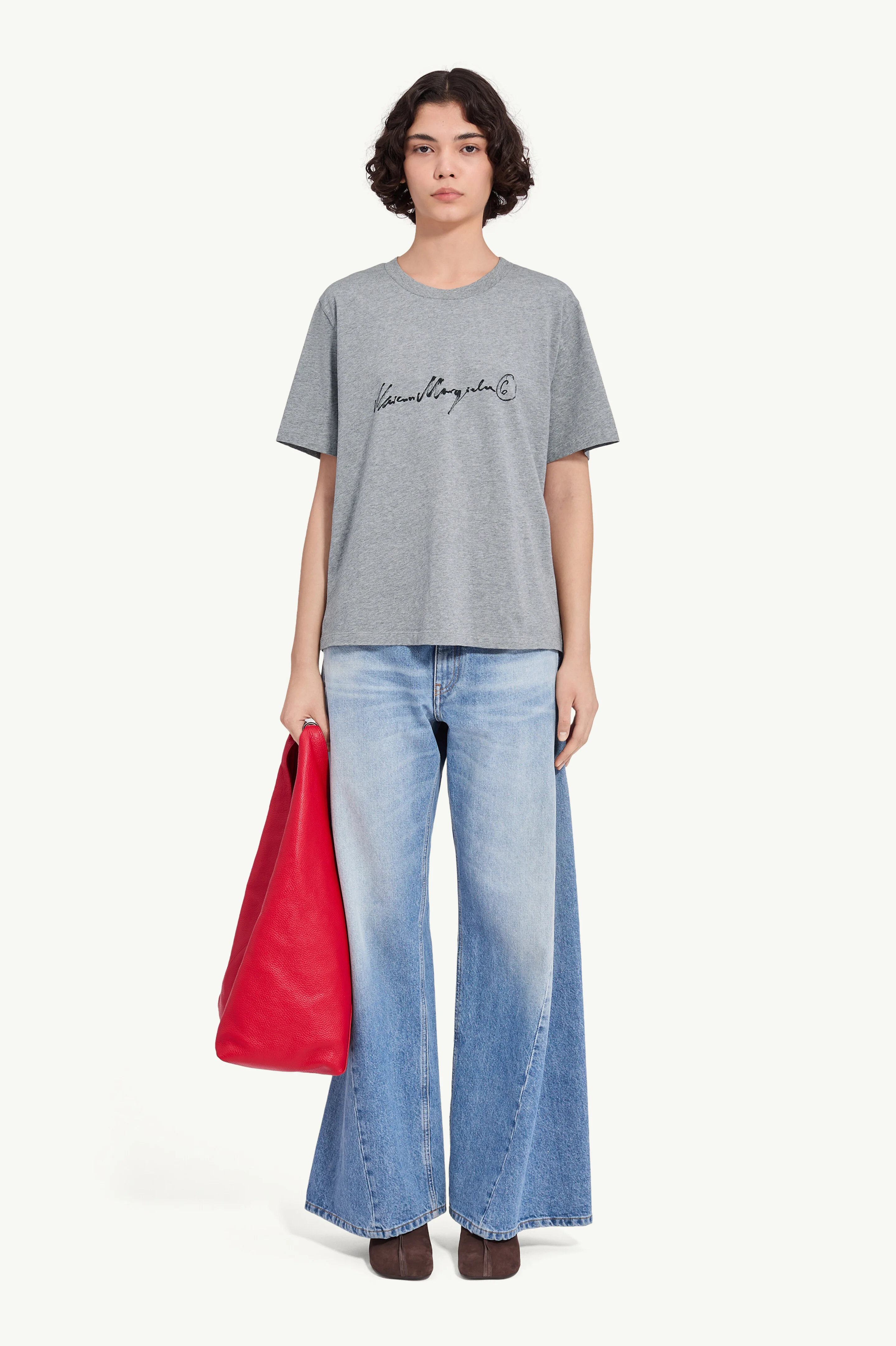 Handwritten-print cotton jersey T-shirt - 1