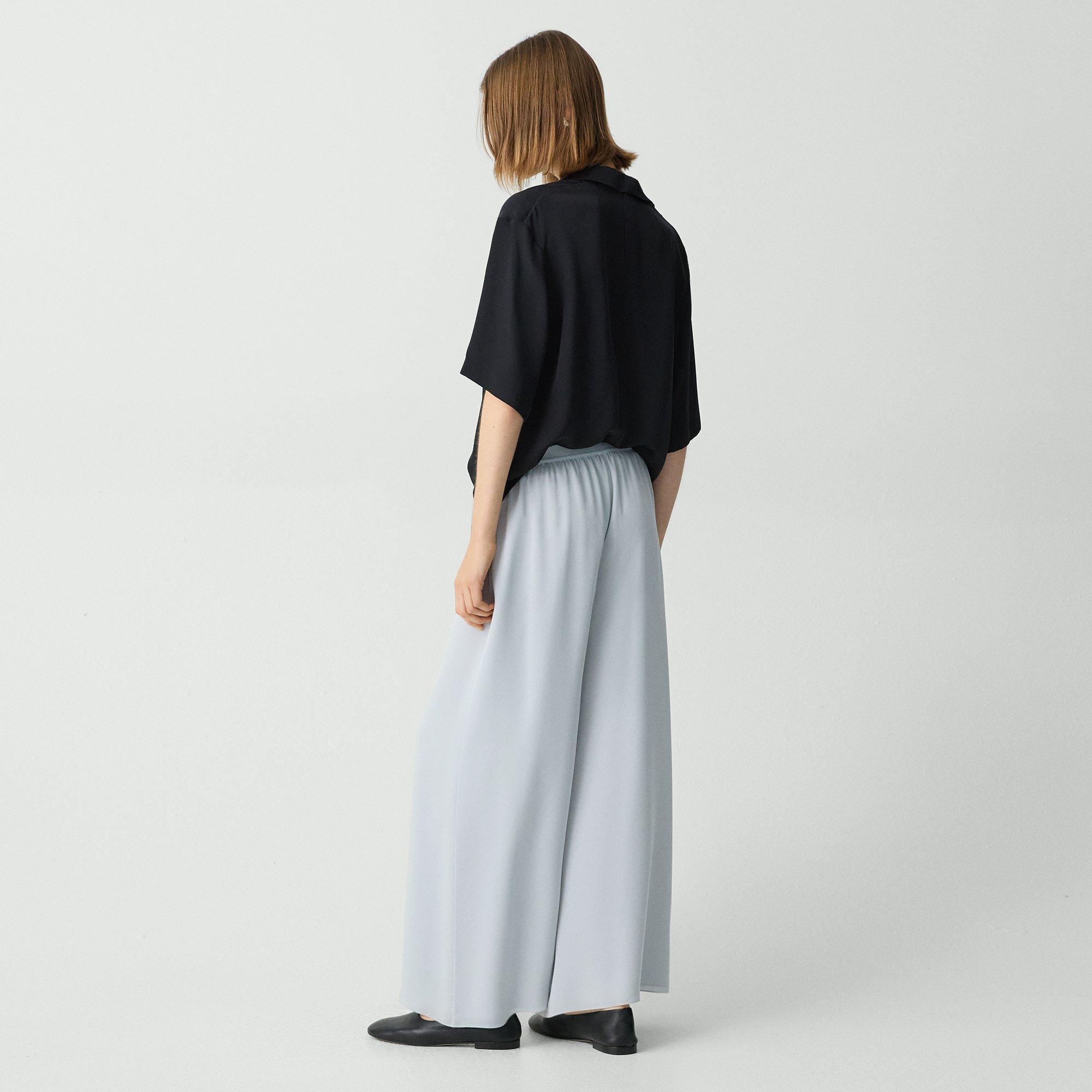 Wide-Leg Pant in Silk Georgette - 4