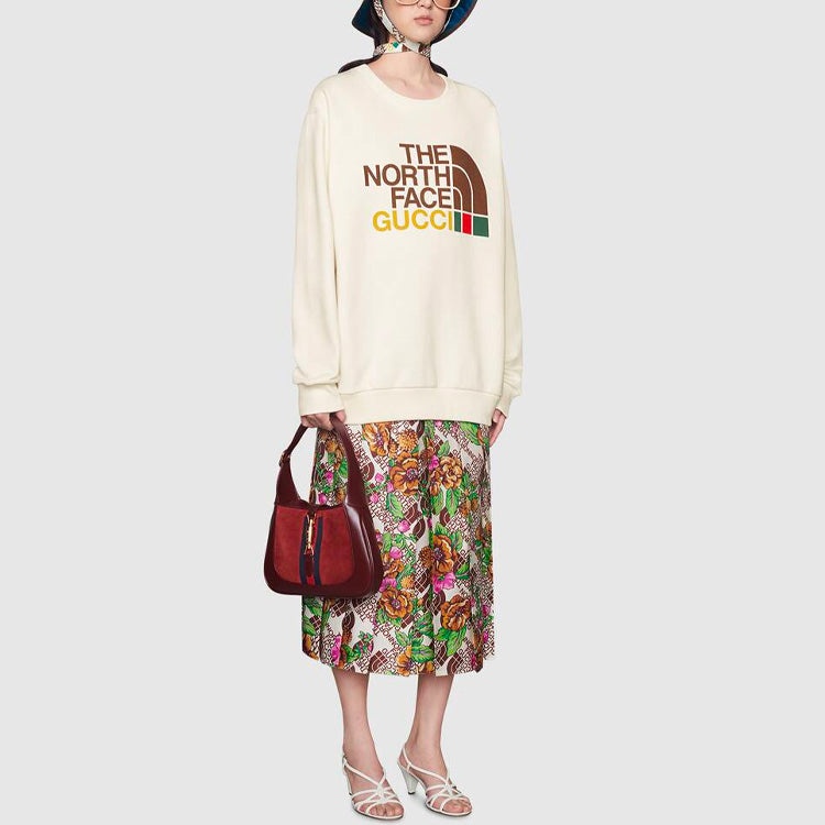 (WMNS) Gucci x The North Face Cotton Sweater 'Beige' 617964-XJDBY-9095 - 4