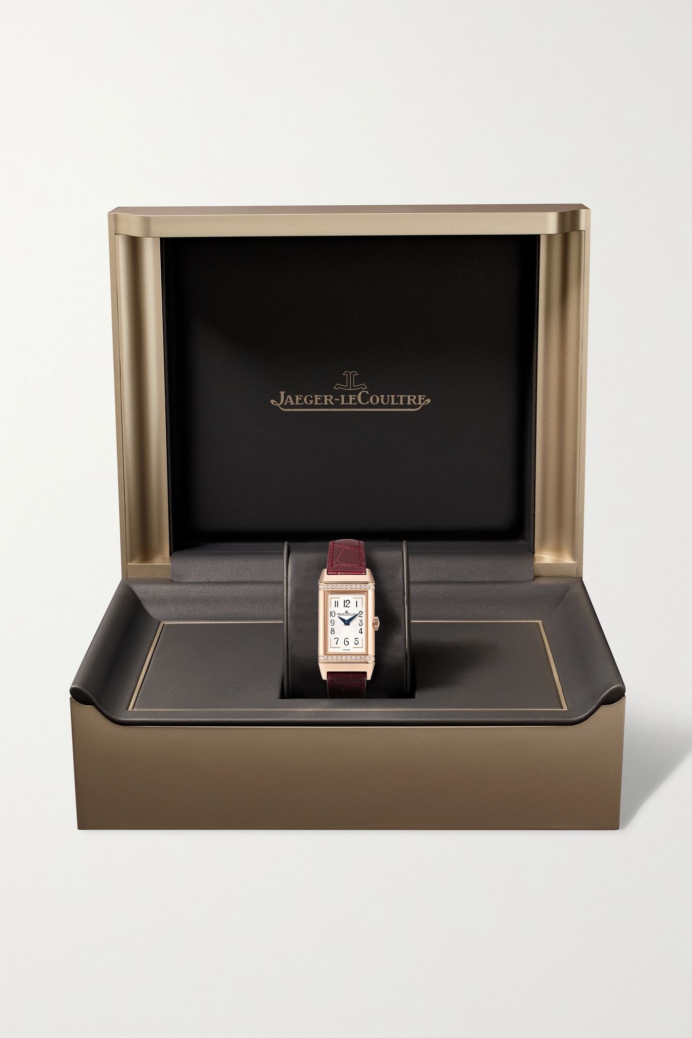 Reverso One Duetto 20mm rose gold, diamond and alligator watch - 8