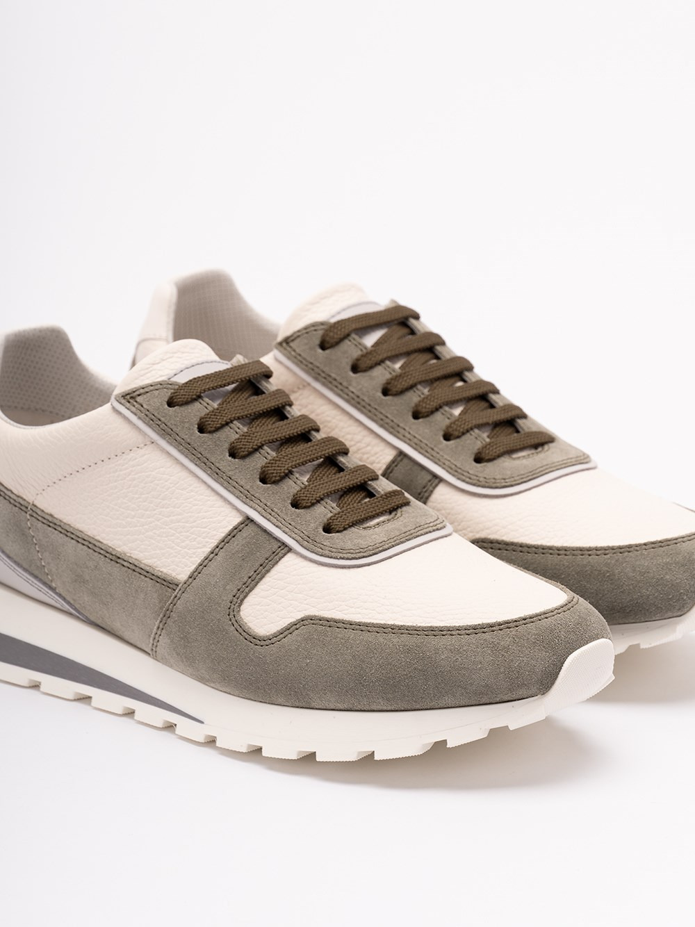 Calfskin And Suede Sneakers - 5