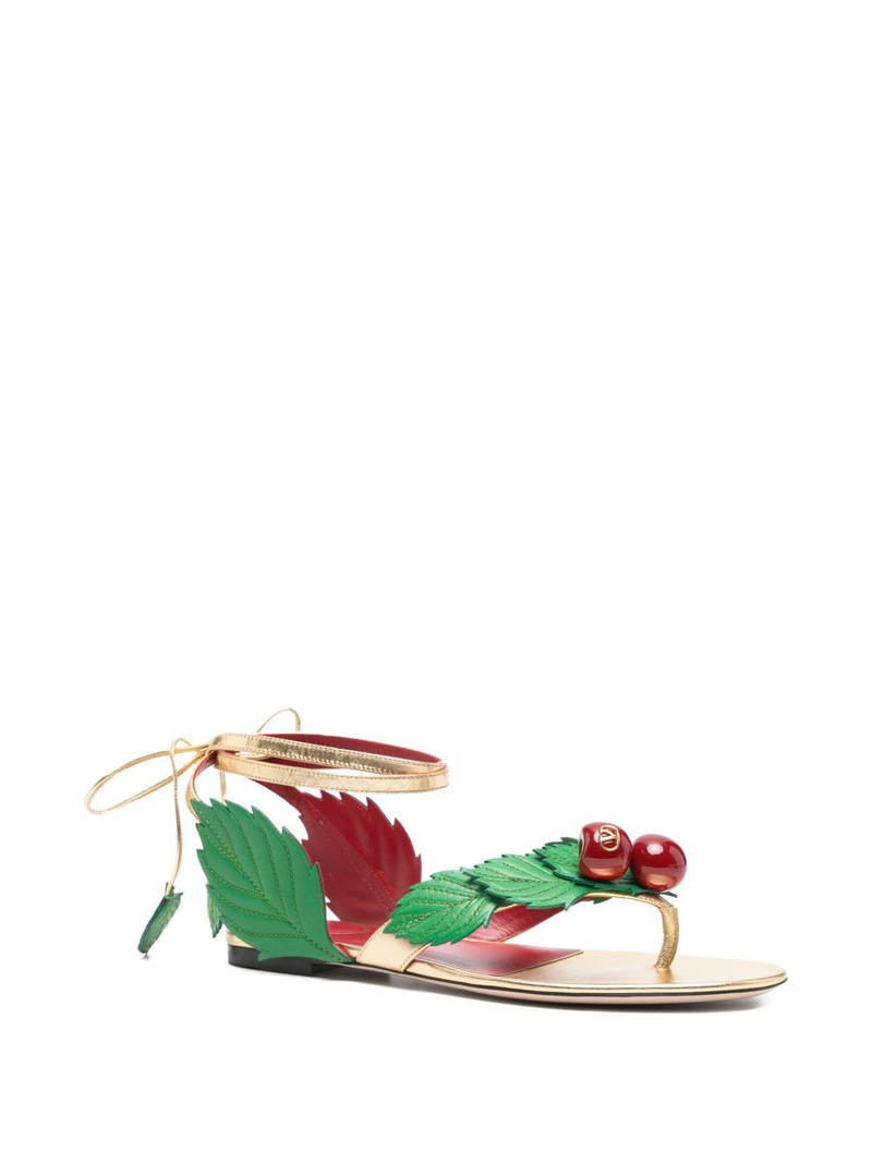 Valentino cherry leaf sandals outlook