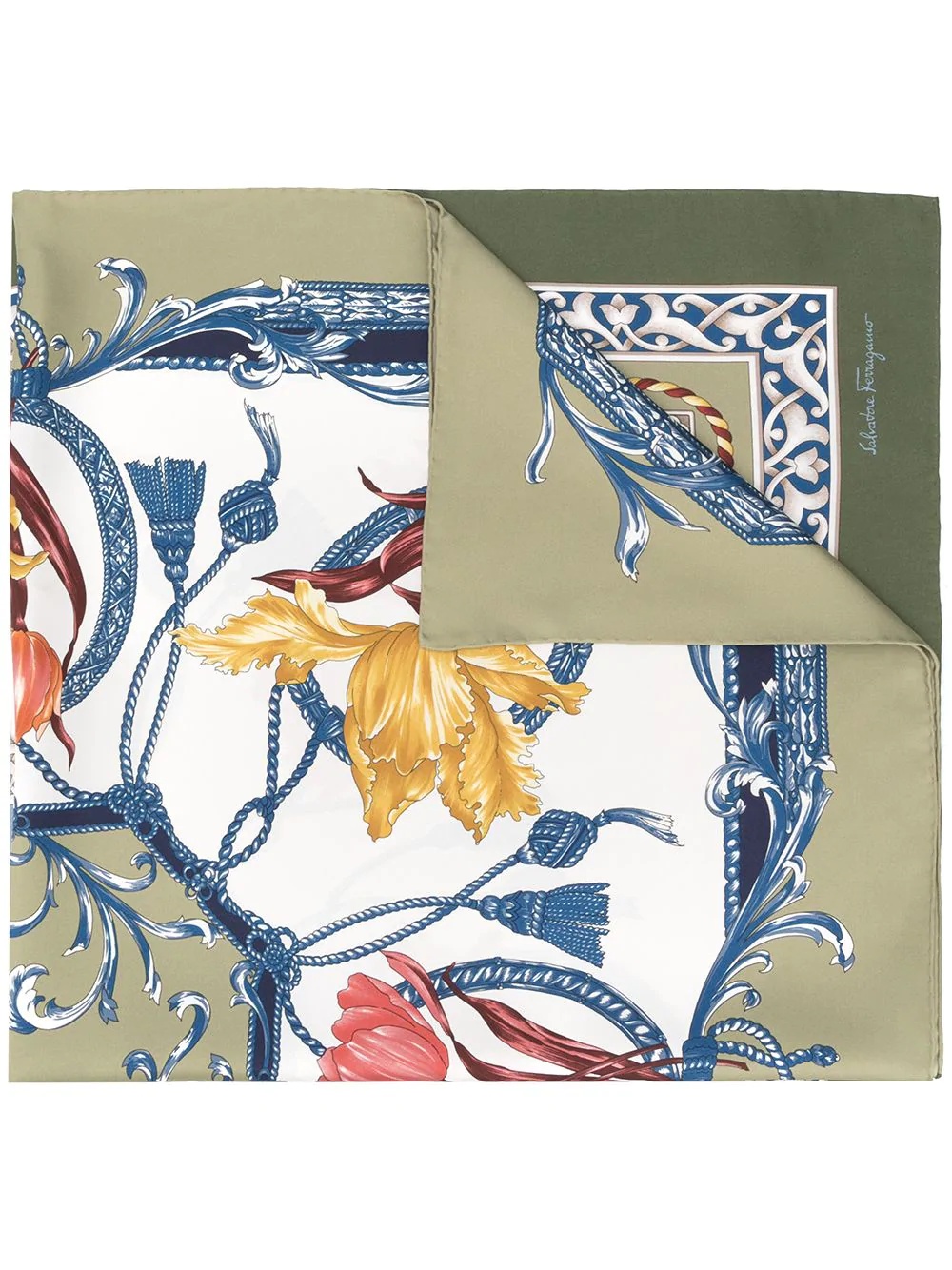 Elizabeth print silk scarf - 1