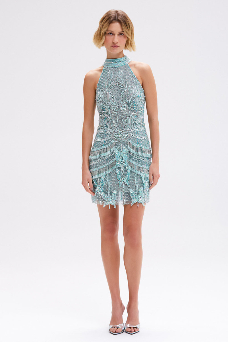 BUTTERFLY EMBROIDERY MINI DRESS 1