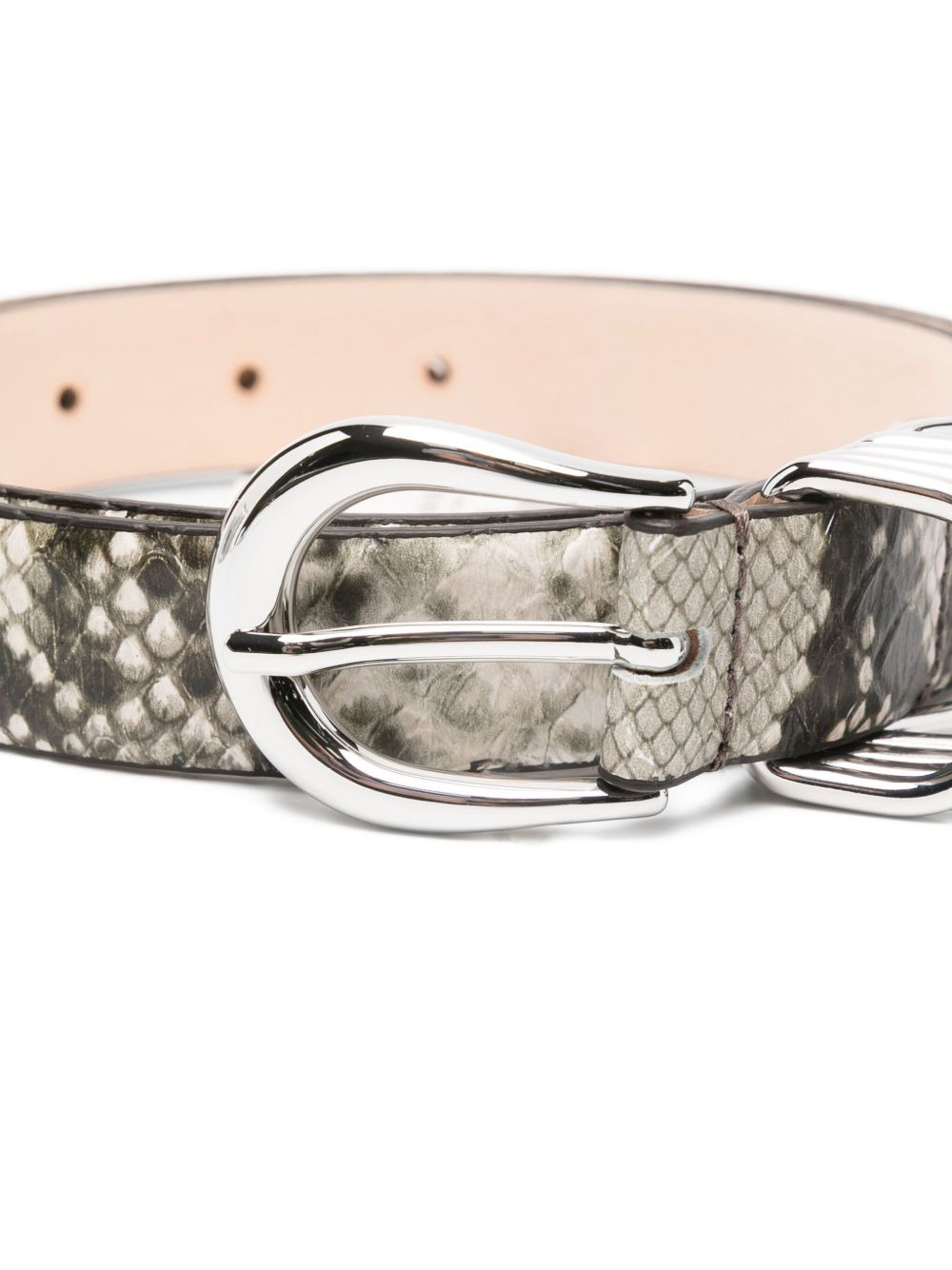 Hollyhock snakeskin-print belt - 2
