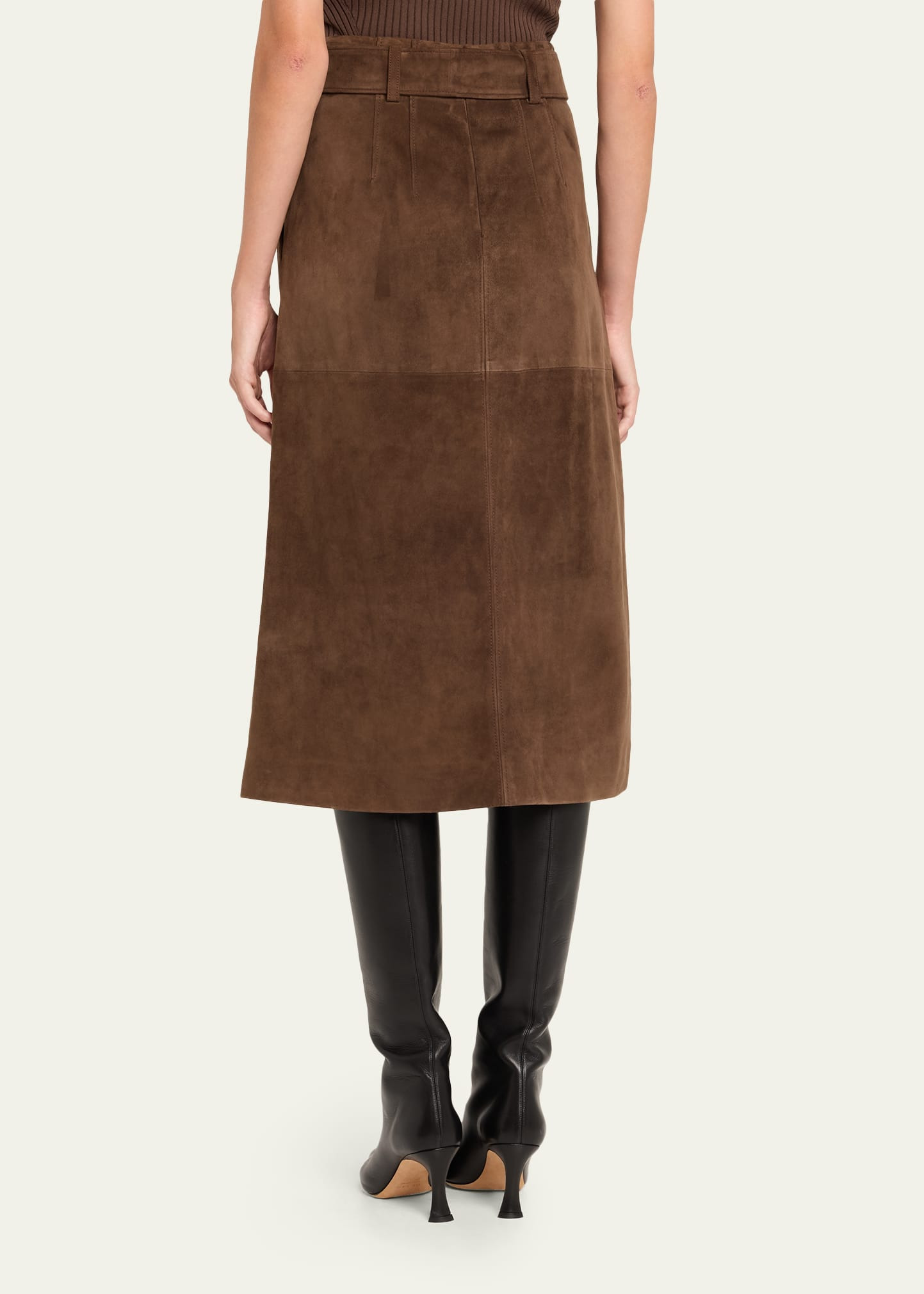 Alexie Suede Midi Skirt - 3